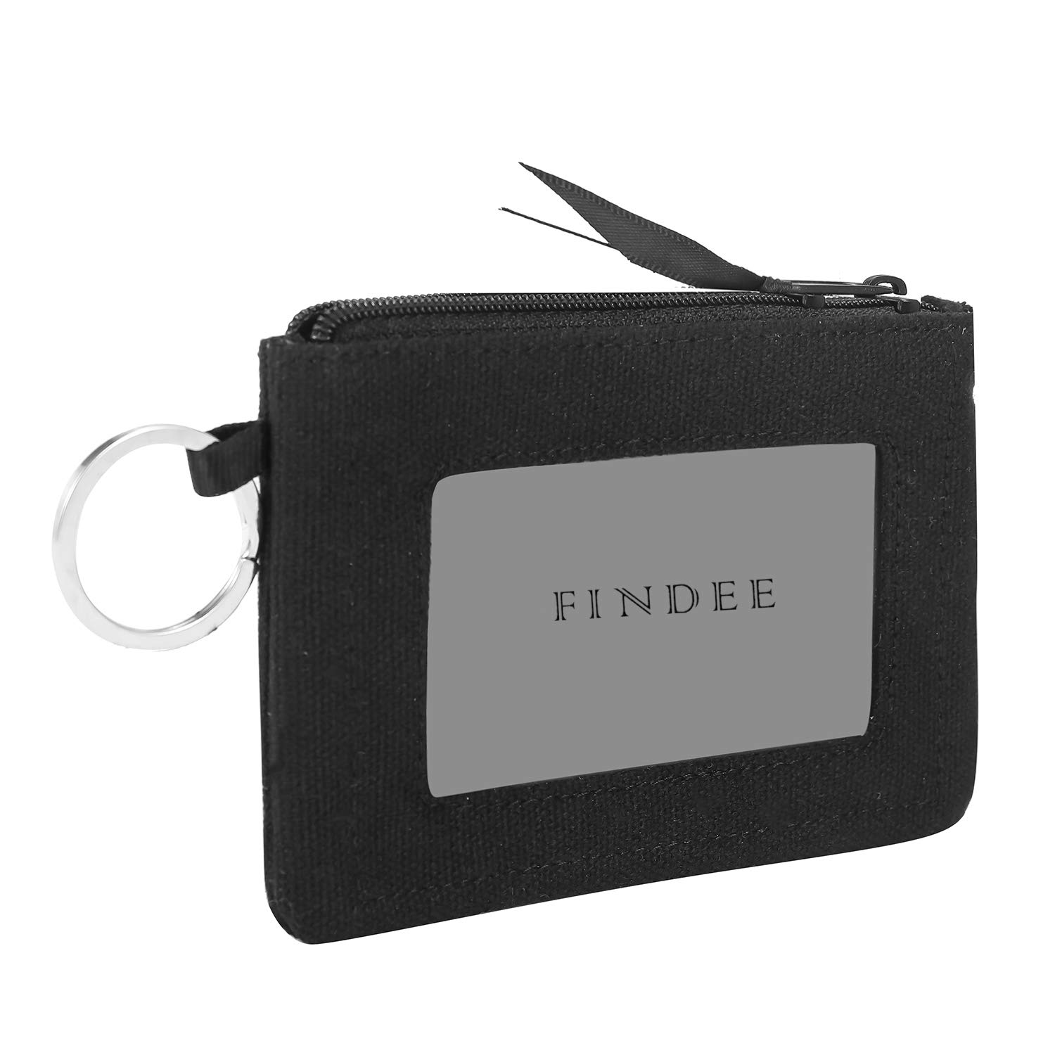 FORYEE Iconic Zip ID Case Wallet/Coin Purse with Id Window - Signature Cotton (Black)