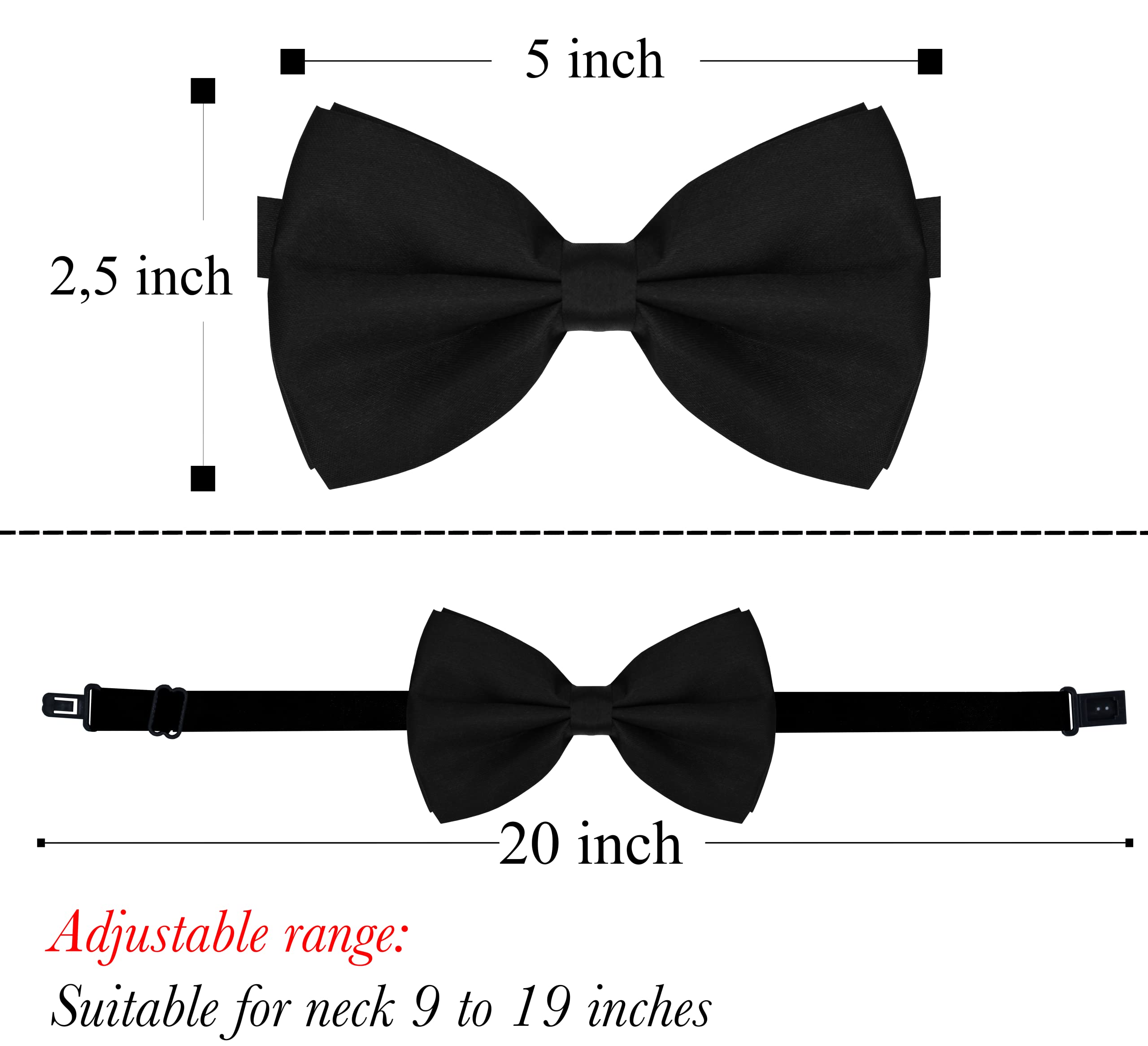 trilece Red Suspenders for Men with Bow Tie - Adjustable Size Elastic 1 inch Wide Y Shape - Womens Suspenders with Bowtie - Halloween Costume (Red, 1)