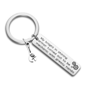 gzrlyf mechanic keychain my knight in shining armor funny mechanic gifts (keychain)