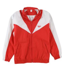 reebok classic sport twin vector jacket, radiant red, l