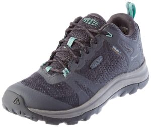 keen women's terradora 2 waterproof low height hiking shoes, steel grey/ocean wave, 8.5