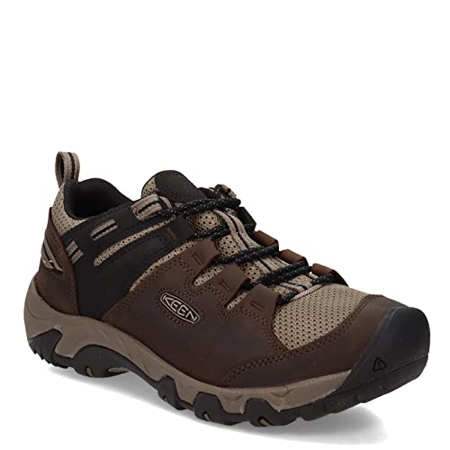 KEEN Men's Steens Vent Low Height Breathable Hiking Shoes, Brown, 10