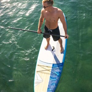 Boardworks SHUBU Kaken All-Water/Surf Inflatable Stand-Up Paddle Board (iSUP) | SUP Package Includes Pump, Three Piece Paddle and Roller Bag | 10’