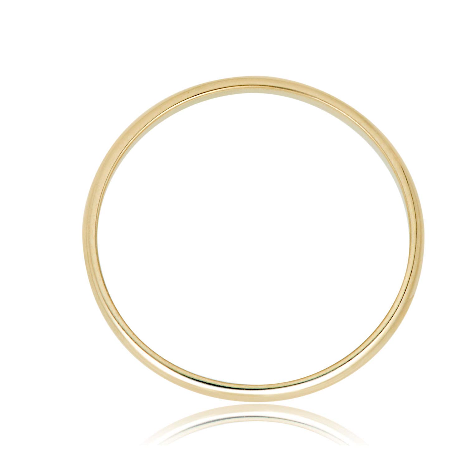 AVORA 10K Yellow Gold Plain Band Stackable Ring - Size 4