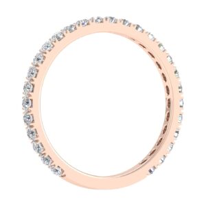 1/2 Carat Diamond 3/4 Eternity Wedding Band in 10k Rose Gold (Ring Size 8)