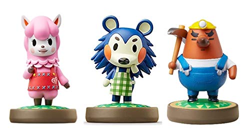 Reese - Mabel - Mr Resetti Amiibo (Animal Crossing Series) for Nintendo Switch - WiiU, 3DS 3 Pack (Bulk Packaging)