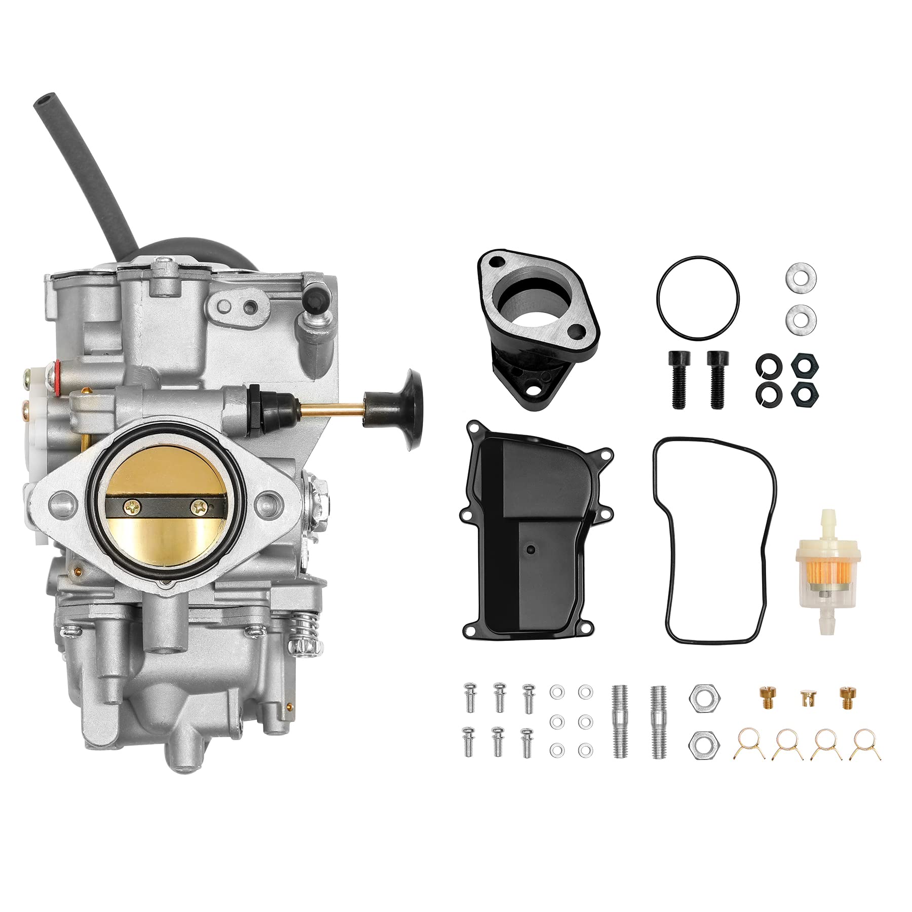 Carburetor Carb with Intake Manifold for ATV Yamaha 1987-1990 & 1992-1995 Moto-4 350 YFM350 | 1987-2004 Warrior 350 YFM350 | 1987-1998 Big Bear 350 YFM350 | 1996-1998 Kodiak 400 YFM400