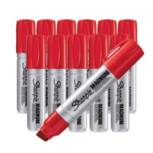 sharpie permanent marker magnum red - pack of 12