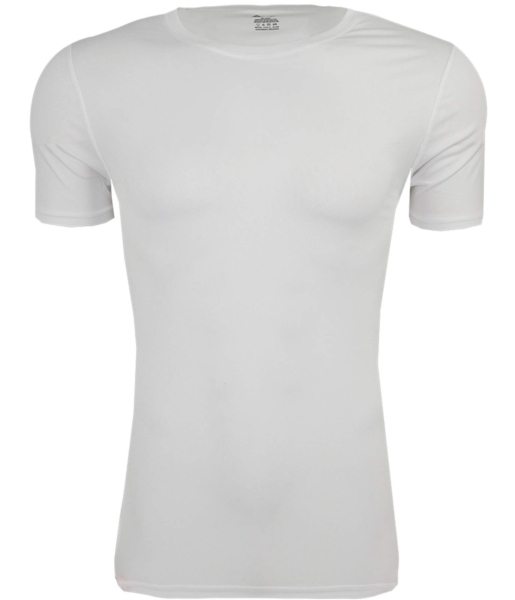 Reebok Mens Performance Base Layer Basic T-Shirt, White, Large