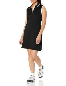 callaway women's sleeveless polo golf dress, caviar, large