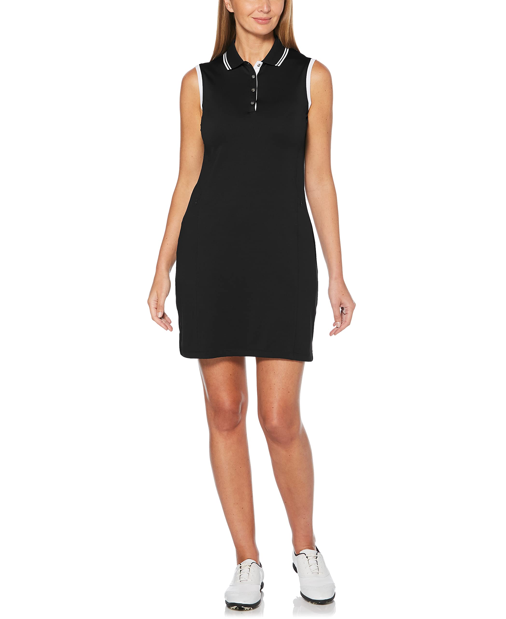 Callaway Women's Sleeveless Polo Golf Dress, Caviar, Large