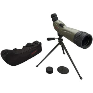 Tasco Spotting Scope 20-60x60 Zoom Eyepiece with Angled View and 60mm Objective Lens in Green TS20606045