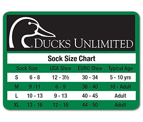 Ducks Unlimited Men's Standard All Seaon Tall Merino Wool Boot Socks 2 Pair Pack, Brown Camo/Brown, Medium