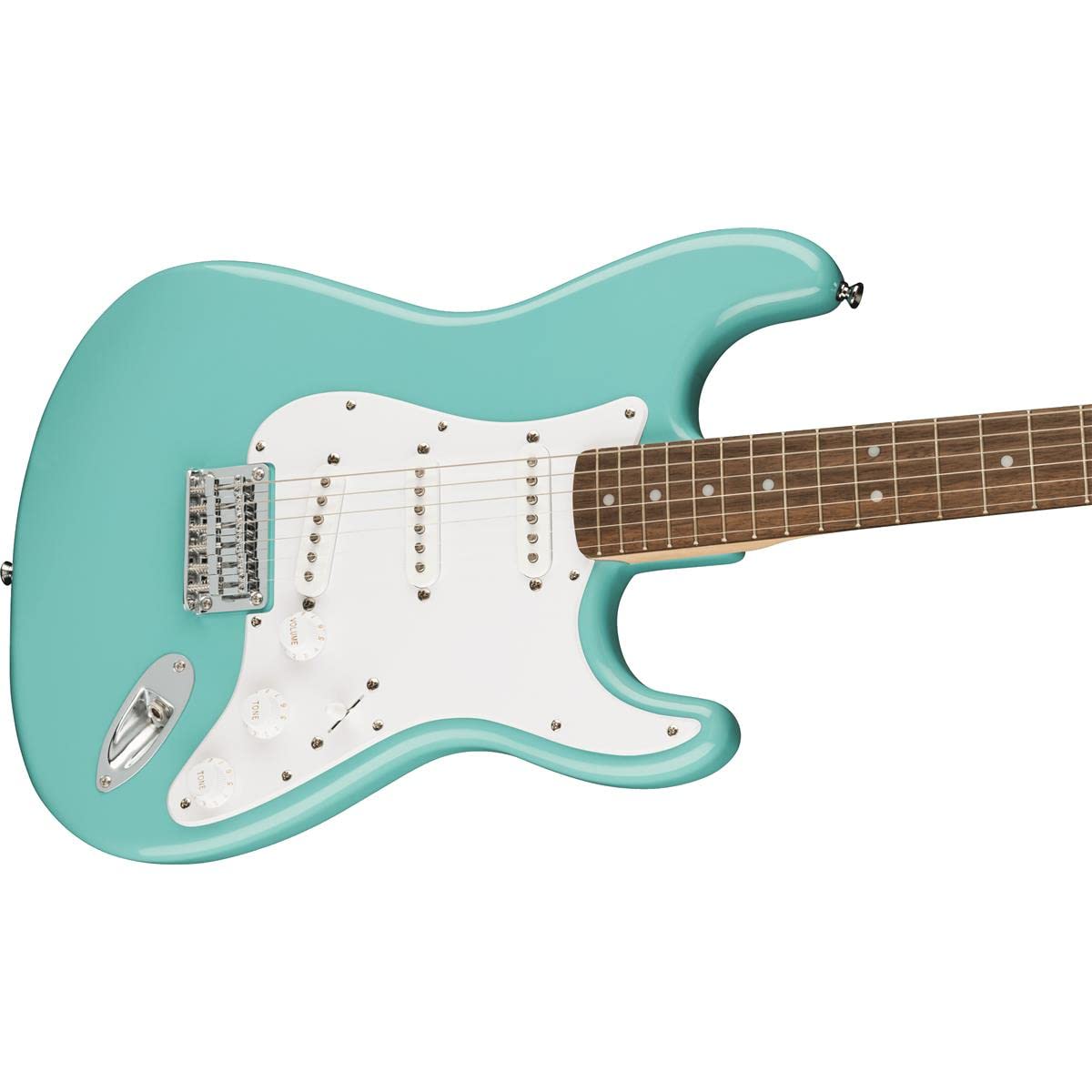 Squier Bullet Stratocaster HT SSS Electric Guitar, with 2-Year Warranty, Tropical Turquoise, Laurel Fingerboard