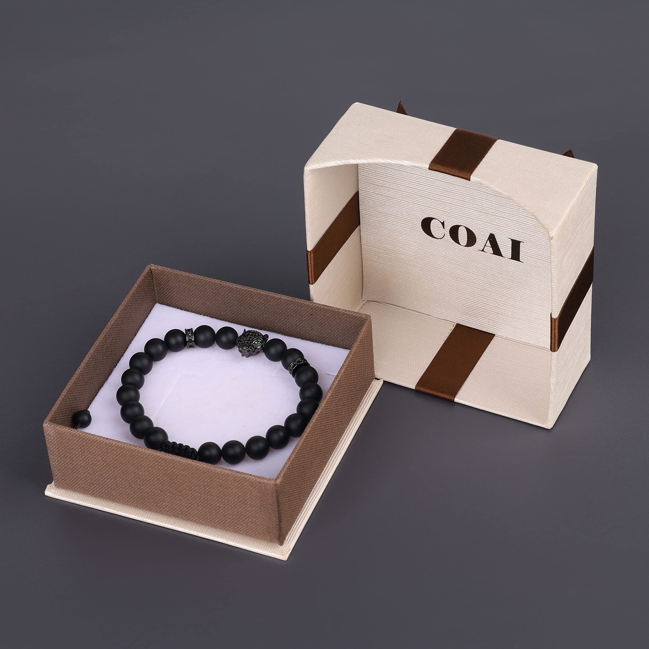 COAI Matte Onyx Leopard Bracelet