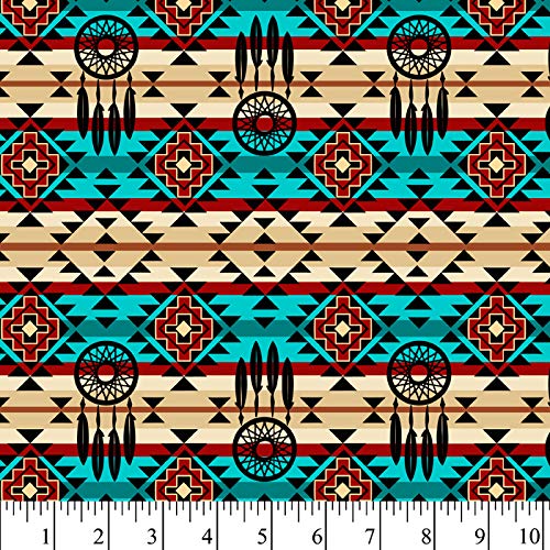 Native Dreamcatcher Cotton Fabric, 1-Yard PRECUTS