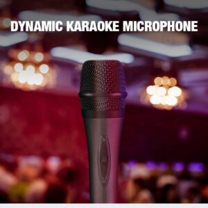 Dynamic Karaoke Microphone with Long Wire 16.4 Ft XLR Cable, Metal Handheld Mic Compatible with Karaoke Machine Speaker Amp Mixer for Karaoke Singing, Speech, Wedding, Stage and Outdoor