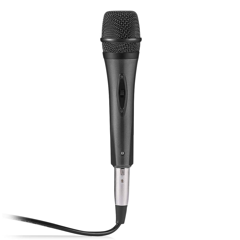 Dynamic Karaoke Microphone with Long Wire 16.4 Ft XLR Cable, Metal Handheld Mic Compatible with Karaoke Machine Speaker Amp Mixer for Karaoke Singing, Speech, Wedding, Stage and Outdoor