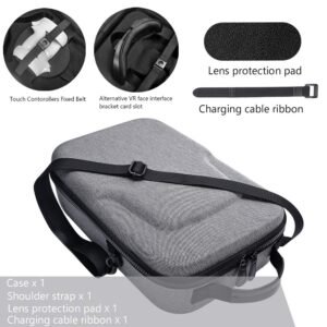 Zaracle Hard Travelling Case Storage Case Protective Pouch Bag Carrying Case for Oculus Quest 2 and Oculus Quest All-in-one VR Gaming Headset (Gray)