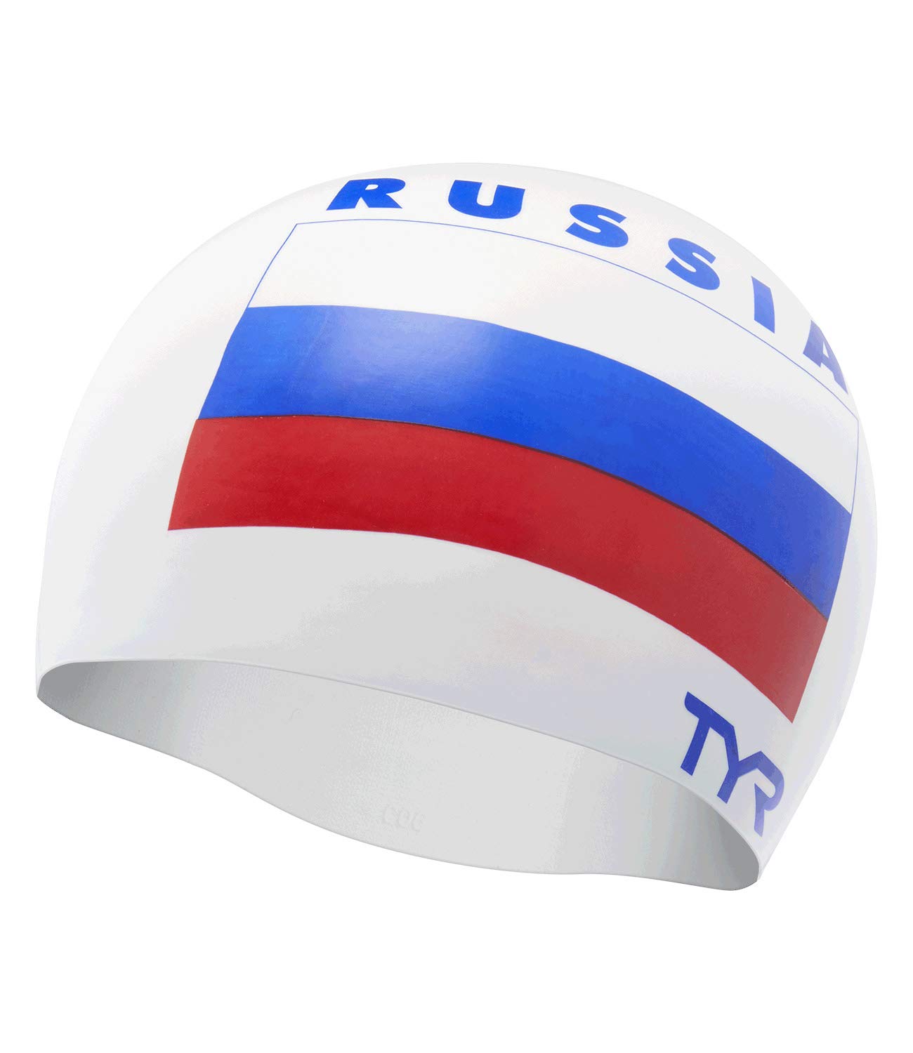 TYR Russia Silicone Adult Fit, White