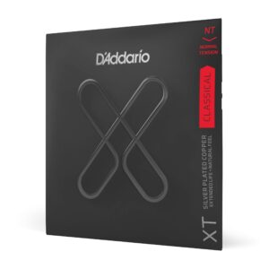 d'addario xt coated classical guitar strings - xtc45 - extended string life with natural tone & feel - normal tension