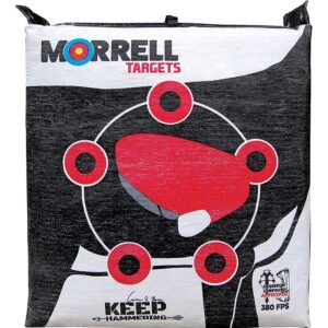 Morrell Targets Keep Hammering Commercial Grade Crossbow 54 Pound Adult Field Point Archery Bag Target with 76 Layers of Stopping Power, Multicolor