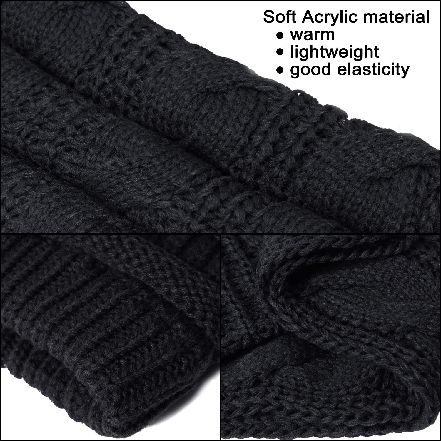 Double Couple Womens Scarf Beanie Hat Set Thick Winter Infinity Scarf Knit Scarfs for Women