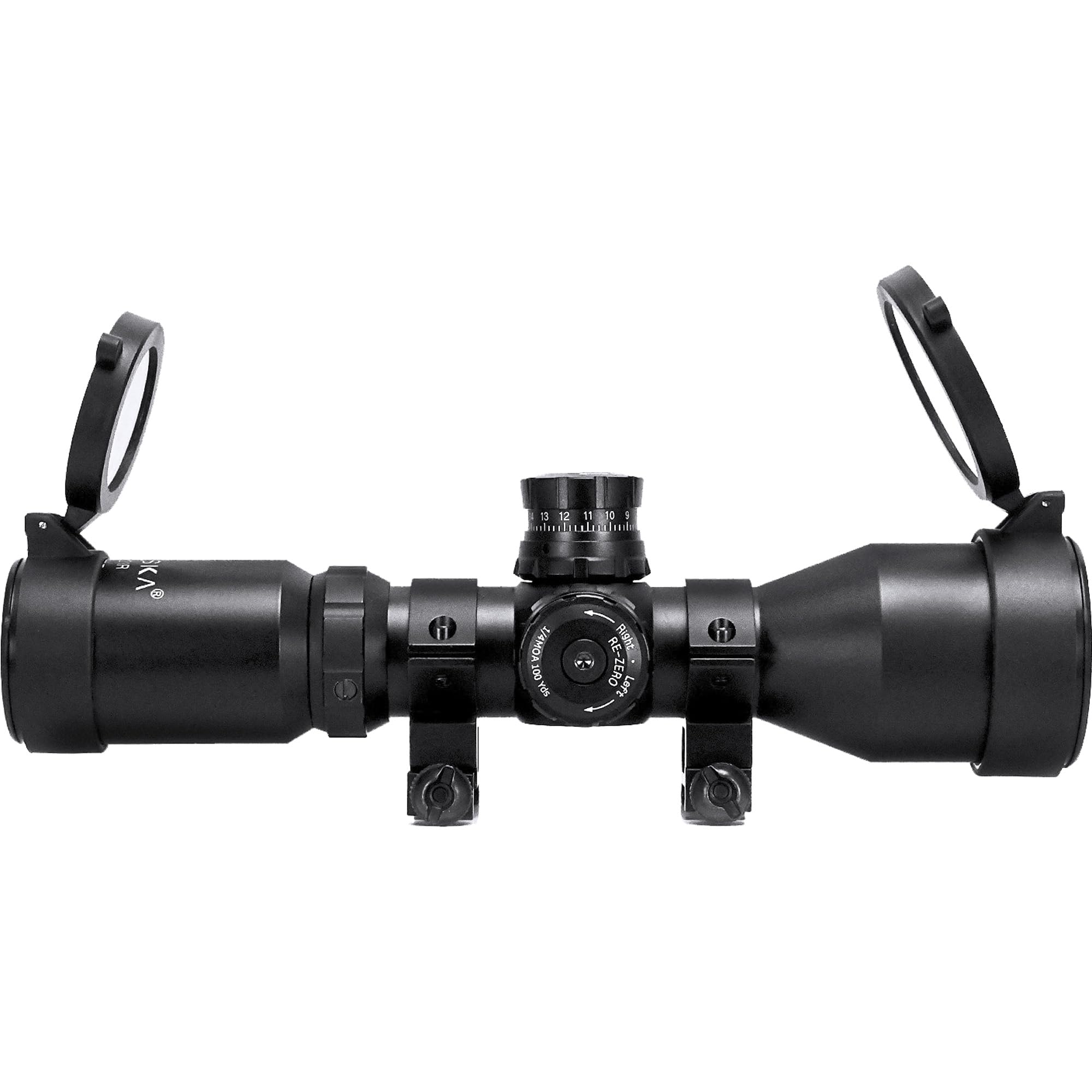 Barska AC13268 Contour Scope 3-9x42 Illuminated Trace MOA Reticle with Rings, Black, One Size