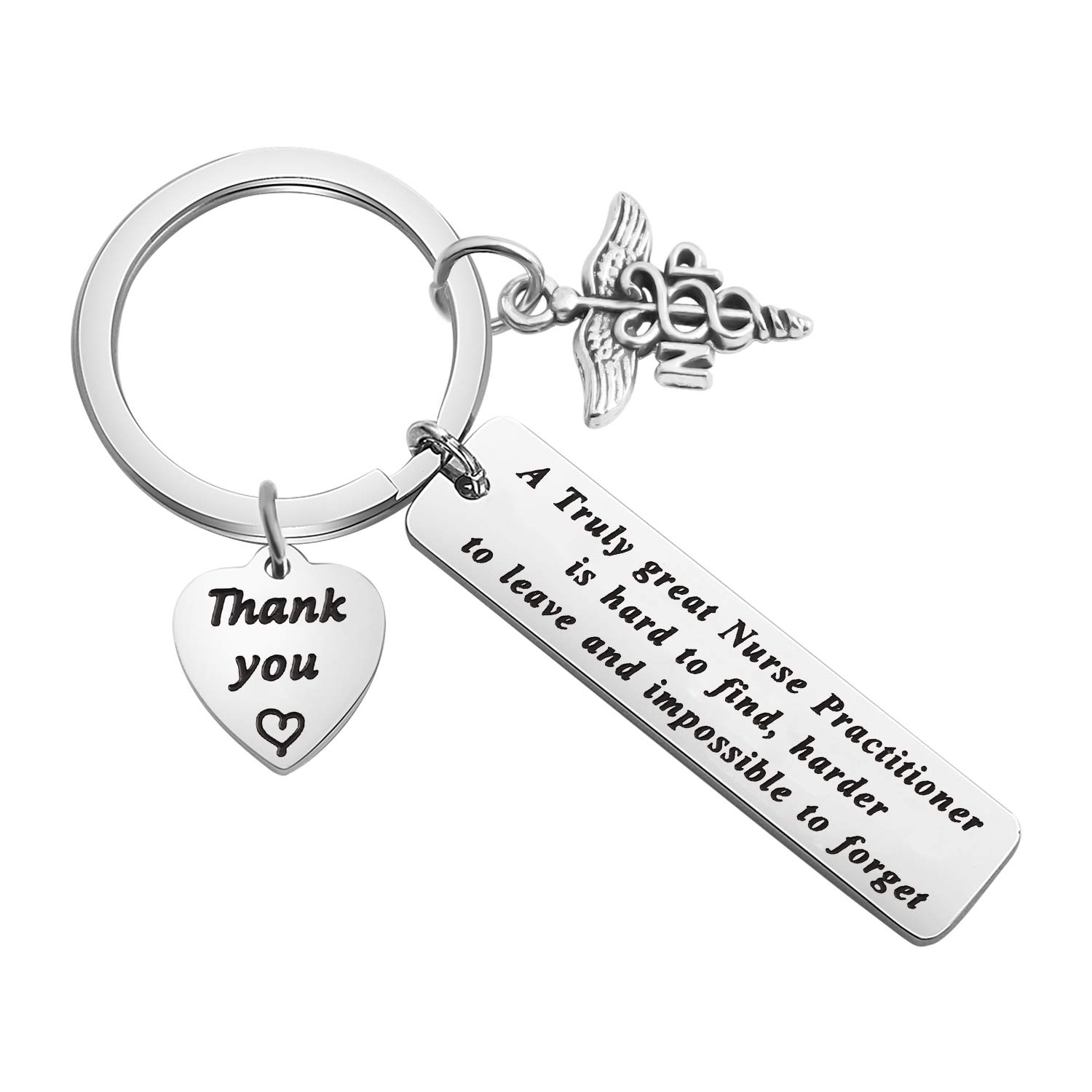 ENSIANTH Nurse Practitioner Gift NP Keychain A Truly Great Nurse Practitioner is Hard to Find Keychain Nurse Appreciation Gifts (NP keychain)