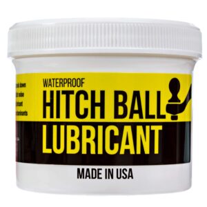 mission automotive 4oz trailer hitch ball lubricant - grease to reduce friction and wear on tow hitch mount balls, king pins, hitch locks, etc. - waterproof lube made in the usa