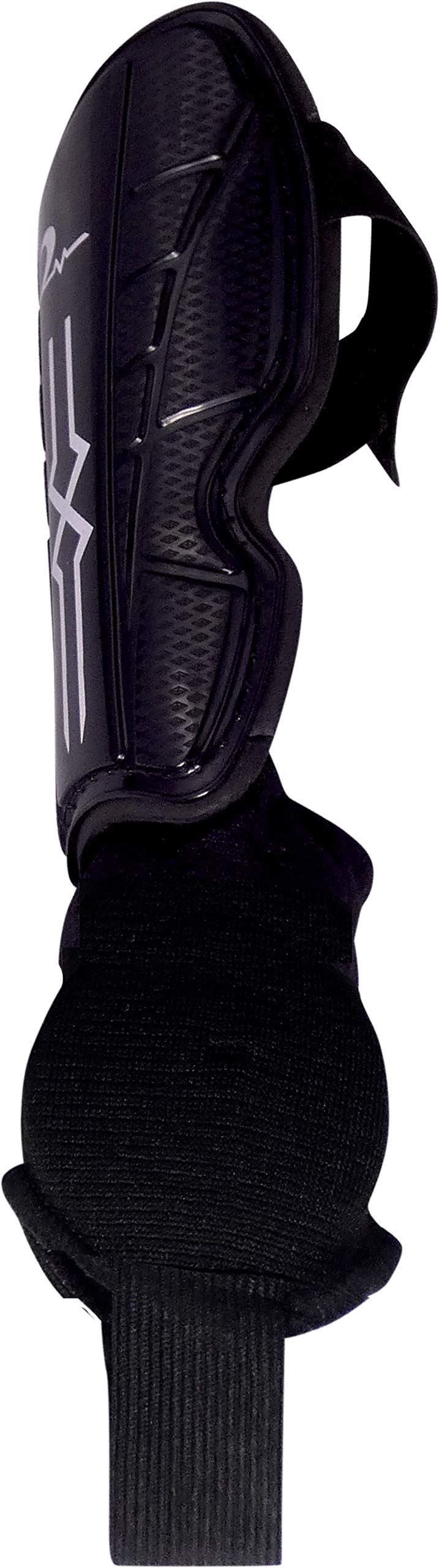 Kids Soccer Shin Guards with Adjustable Straps. Fits Ages 4-7. Black