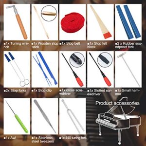 Piano Tuning Kit,YZNlife Professional 16 pcs Piano Tuner Tools Including Tune Hammer Lever Felt, Mutes, Fork,Tuning Wrench,Temperament Strip,Piano Repairing Accessories