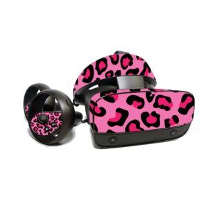 mightyskins skin for oculus rift s - pink leopard | protective, durable, and unique vinyl decal wrap cover | easy to apply, remove, and change styles | made in the usa