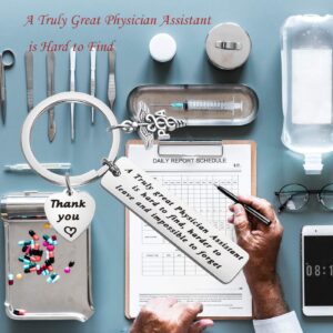 ENSIANTH Physician Assistant Gift PA Keychin A Truly Great Physician Assistant is Hard to Find Keychin Nurse Appreciation Gift PA Graduation Gift (PA Long Key)