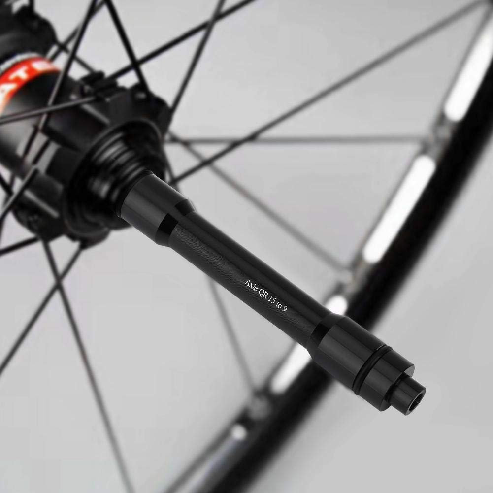 Dilwe VGEBY1 Hub Adapter, Firm Road Bike Wheel Fork Axle for 15mm Thru Axle Hub to 9mm Shaft