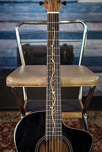 Washburn Bella Tono 6 String Acoustic-Electric Guitar, Right, Gloss Charcoal Burst (BTS9VCECH-D)