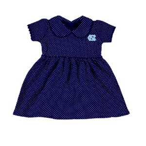 Two Feet Ahead North Carolina Tar Heels Baby Girl Peter Pan Collar Style Dress for Infants Newborn Baby Girl (North Carolina Tar Heels,6 Months)