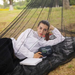 4Monster Camping Insect Net with Carry Bag, Compact and Lightweight, Fits Bed,Sleeping Bags,Tent (Single)