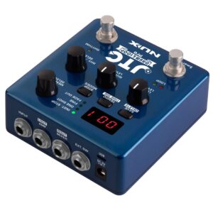 NUX JTC PRO Drum Loop PRO Dual Switch Looper Pedal 6 hours recording time 24-bit and 44.1 kHz sample rate