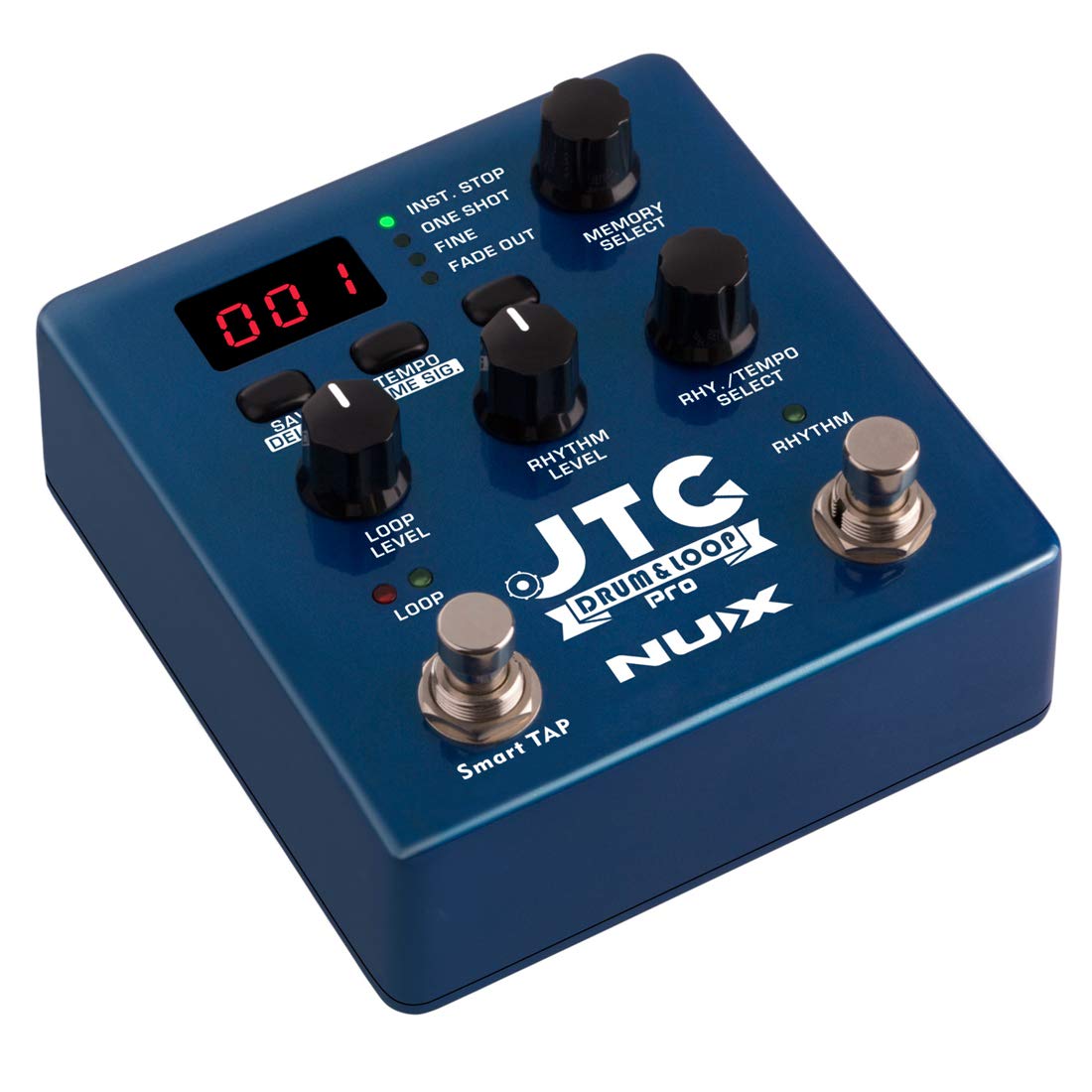 NUX JTC PRO Drum Loop PRO Dual Switch Looper Pedal 6 hours recording time 24-bit and 44.1 kHz sample rate