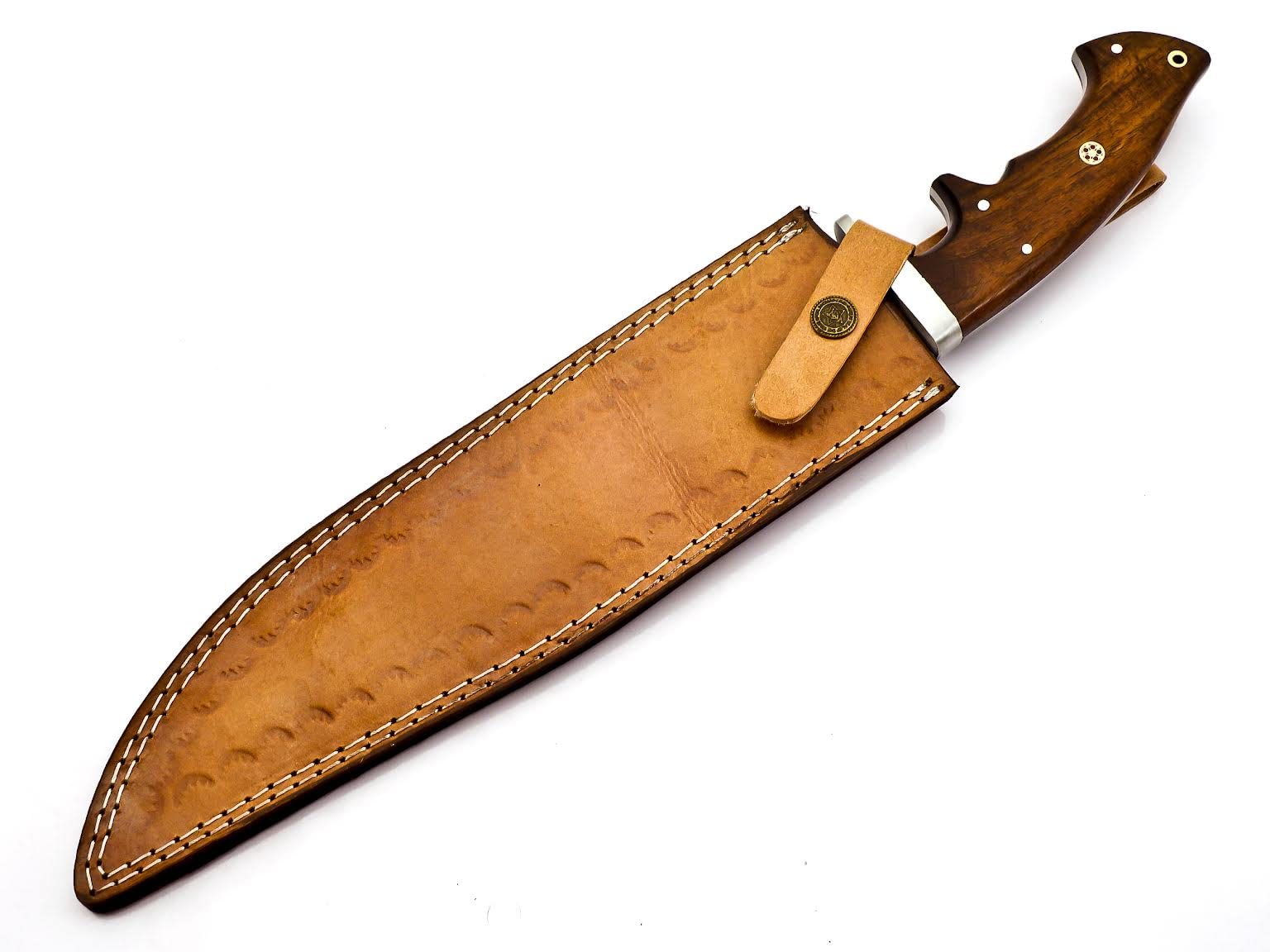 UK UNIQUE SHARP KNIVES D2 Stainless Steel BK-3046 Handmade 16.00 Inches Full tang Hunting Knife -Beautiful Rose Wood Handle