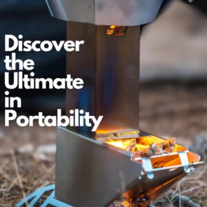 Spitfire Rocket Stove - Spartan Light Rocket Stove Wood Burning Portable Stove w/Travel Case, Collapsible Backpacking Wood Stove, Camp Rocket Stove, Outdoor cooking stove Estufa De Leña Para Cocinar