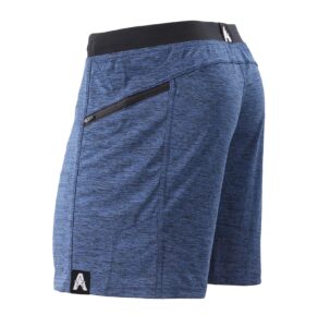 anthem athletics hyperflex 7 inch men's workout shorts - zipper pocket short for running, athletic & gym training - iron navy g2 - large