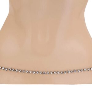 Jwellmart Indian Oxidized Silver CZ Stone Studded Saree Belt/Kamarbandh/Waist Belt