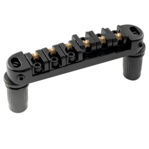 musiclily 51.5mm locking roller bridge tune-o-matic bridge for epiphone les paul sg style electric guitar, black