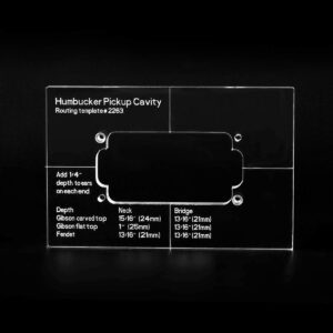 Musiclily Pro CNC Accurate Acrylic Humbucker Pickup Routing Template for Electric Guitar Body