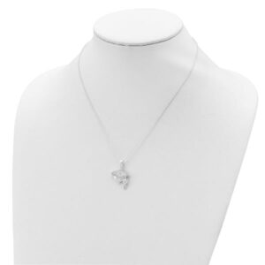 IceCarats 925 Sterling Silver Cubic Zirconia CZ Graduation Cap Chain Necklace