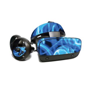 mightyskins skin for oculus rift s - blue flames | protective, durable, and unique vinyl decal wrap cover | easy to apply, remove, and change styles | made in the usa