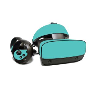 mightyskins skin for oculus rift s - solid turquoise | protective, durable, and unique vinyl decal wrap cover | easy to apply, remove, and change styles | made in the usa