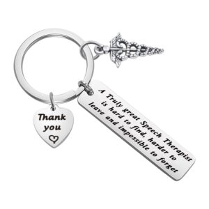 ensianth speech therapist keychain a truly great speech therapist is hard to find keychin speech therapist graduation gift (speech t key)